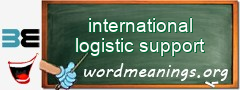 WordMeaning blackboard for international logistic support